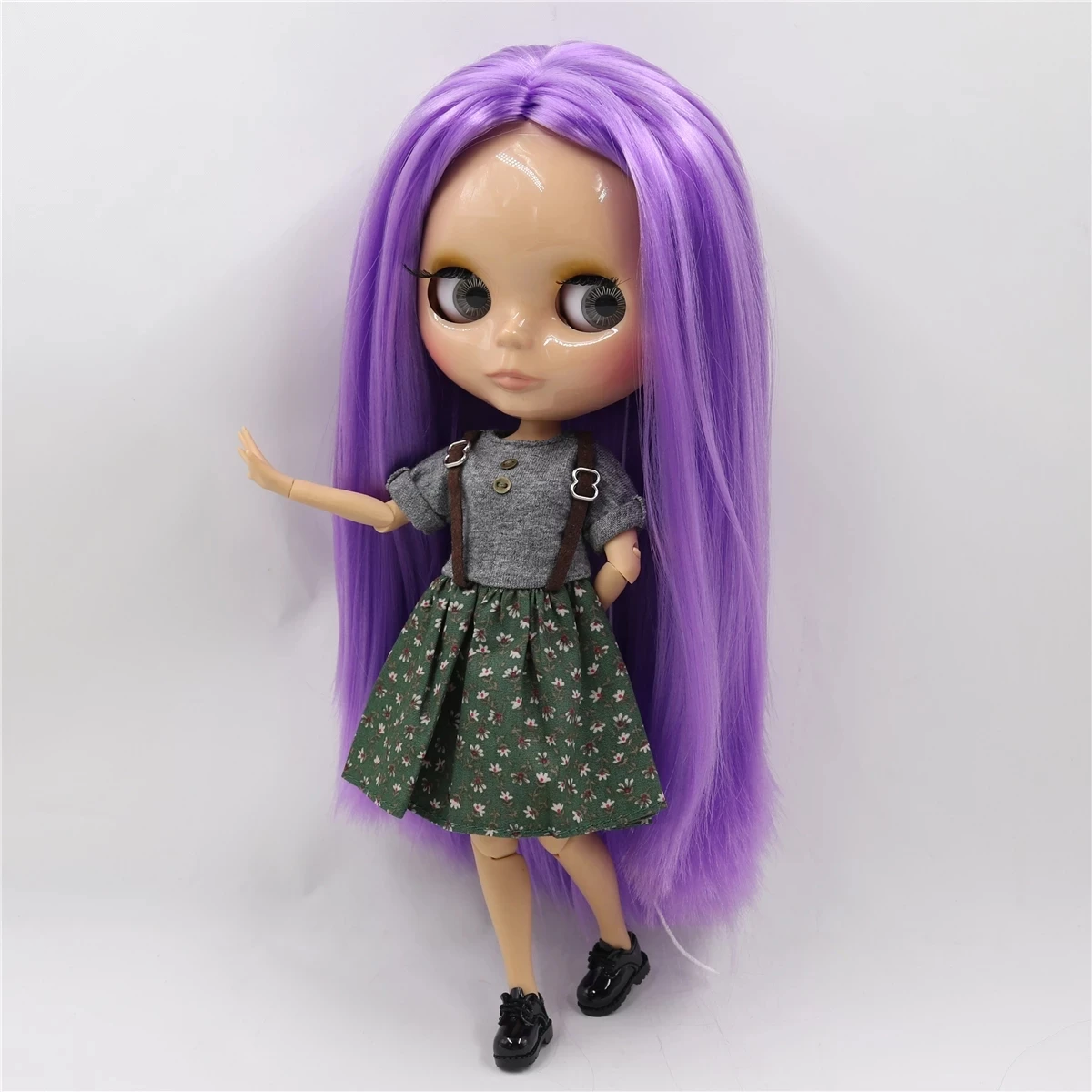 ICY DBS Blyth doll joint body green gray dress suspender skirt blue clothes Casual outfits girls clothes