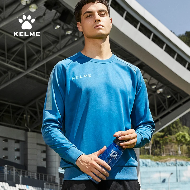 KELME Round Neck Football Sweatshirt Mens Pullover Long-Sleeved Football  Autumn And Winter Training  Sports Top 3891370