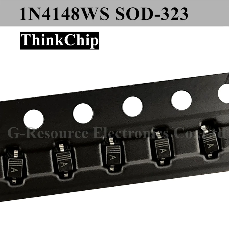 (100Pcs) 1N4148WS SOD-323 0805 SMDไดโอดสวิทช์1N4148 1SS355 SOD323 (เครื่องหมาย)
