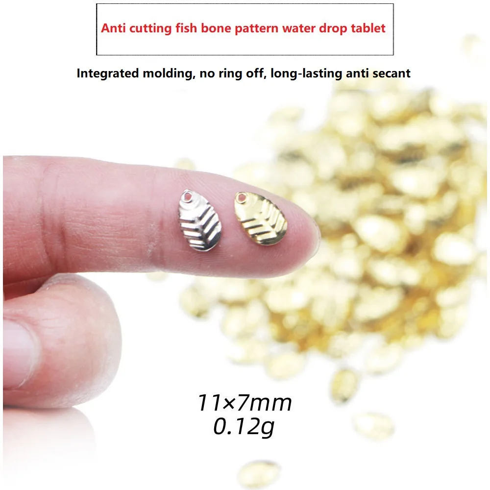 50 sztuk/partia DIY Fishing Spinner cekiny pierścienie przynęty przynęty Makou kropla wody tablet anty linia sekant metalowy hałas łyżka akcesoria