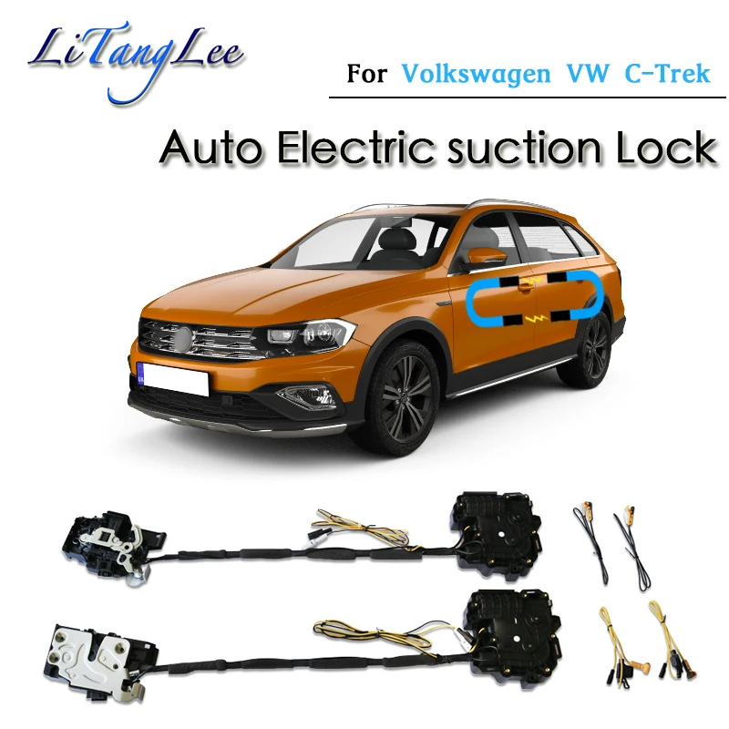 

For Volkswagen VW C-Trek 2016~2019 Car Soft Close Door Latch Pass Lock Actuator Electric Absorption Suction Silence Closer