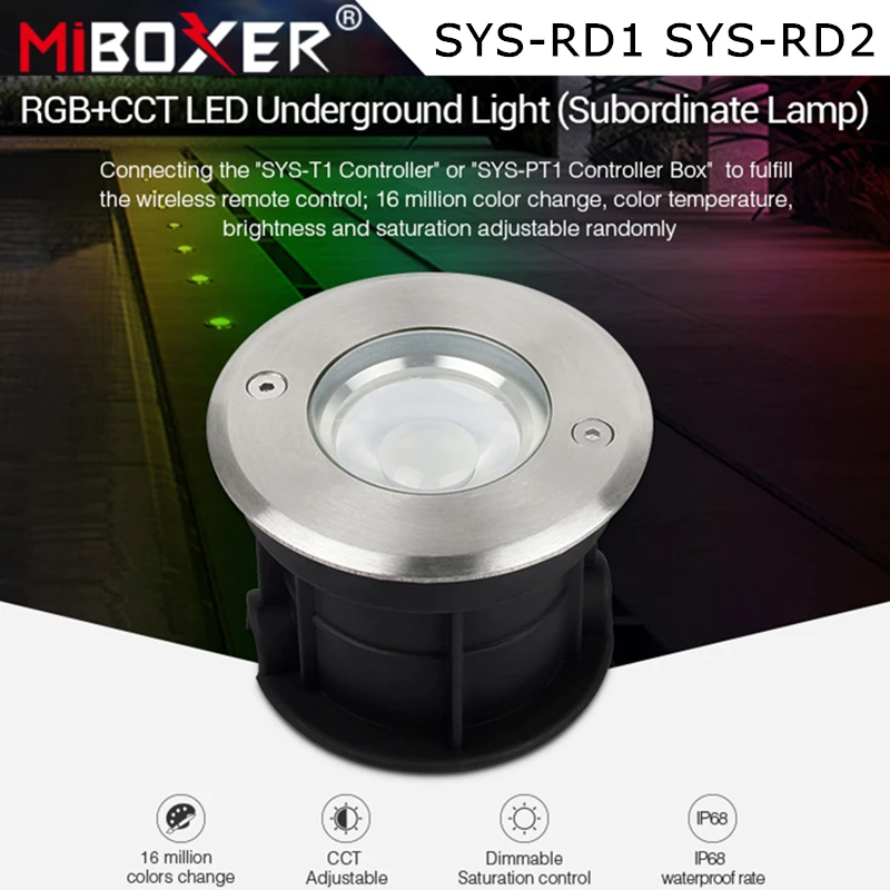 Miboxer SYS-RD1 5W RGB+CCT LED Underground Light Subordinate Lamp IP68 Waterproof Spotlight Outdoor light APP WIFI Voice Control