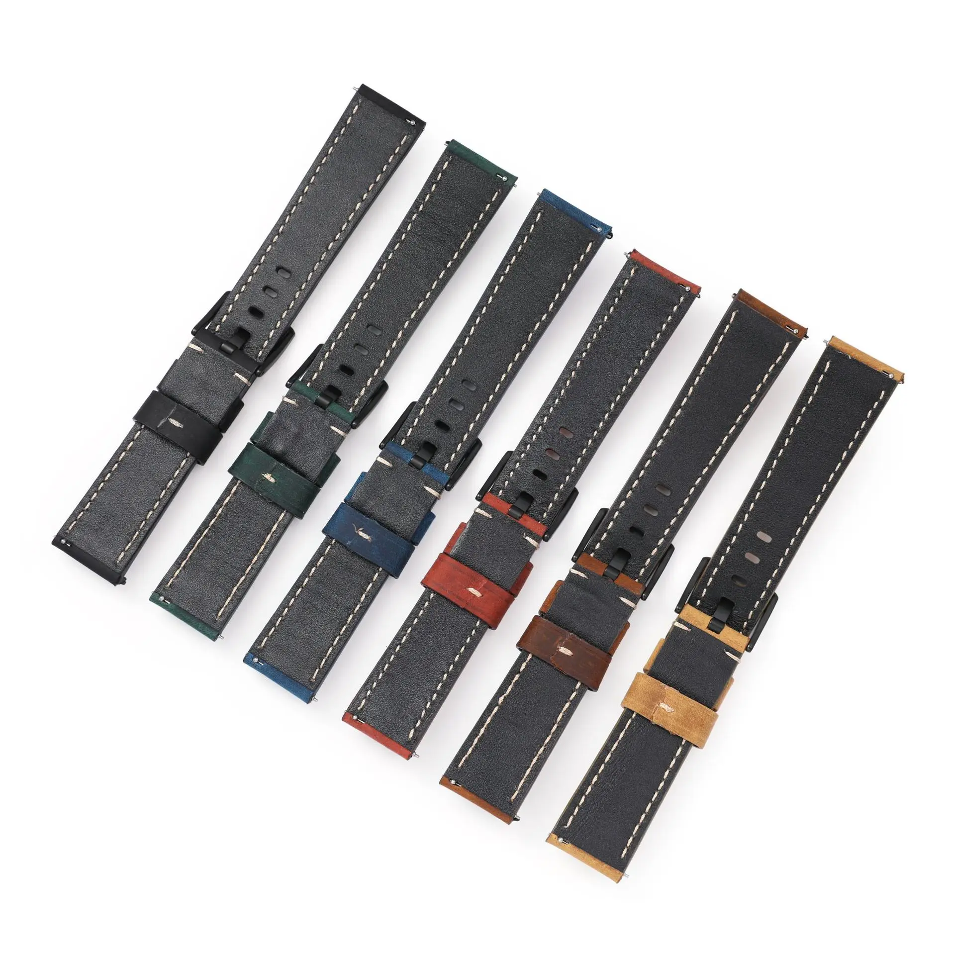 UTHAI Z71 Genuine Leather  Watchbands20- 24mm Watch Strap For Samsung Watch Strap For Huawei Watch Galaxy watch