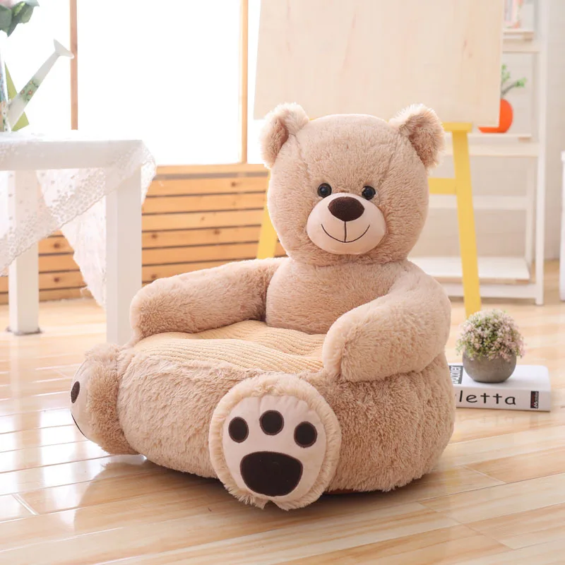 Sofa Cover Cartoon Kids Plush Seats Sofa Comfortable Animal Bear Panda Baby Portable Chair Sofa Gifts for Children Without Inner