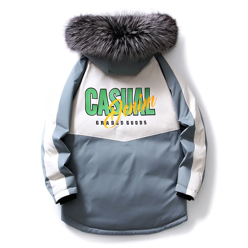 2021 inverno novo com capuz retalhos masculinos curto algodão-acolchoado jaqueta masculina 996 carta imprimir adolescentes moda casual casaco à prova dcasual água