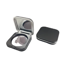 DIY Blush Box with Mirror Foundation Box Portable Matte Black Empty Magnetic Cosmetics Palette High Light Powder Compact