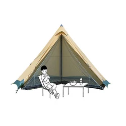 3F UL GEAR Pyramid namiot Tipi 40D/210T Outdoor duży namiot 4-6 osób 3 sezon wiatroszczelny namiot Camipng ze spódnicą śnieżną