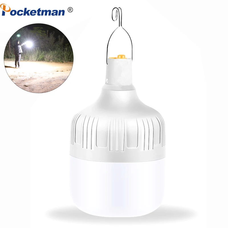 USB Rechargeable Lamp Bulbs Hook Up Camping Lights Mobile Tent Light Waterproof Lantern Night Light Hot Sale