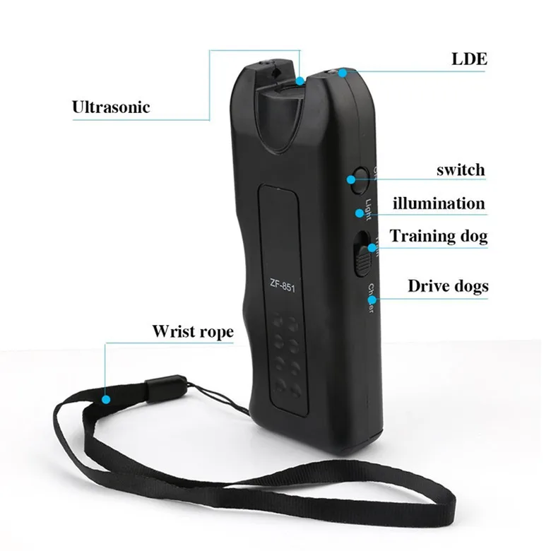 Imagem -04 - Ultrasonic Self Defense Dog Chaser Agressivo Repeller Dissuasor Lanterna Stick Dissuasor Agressivo Agressivo Lobo Fora