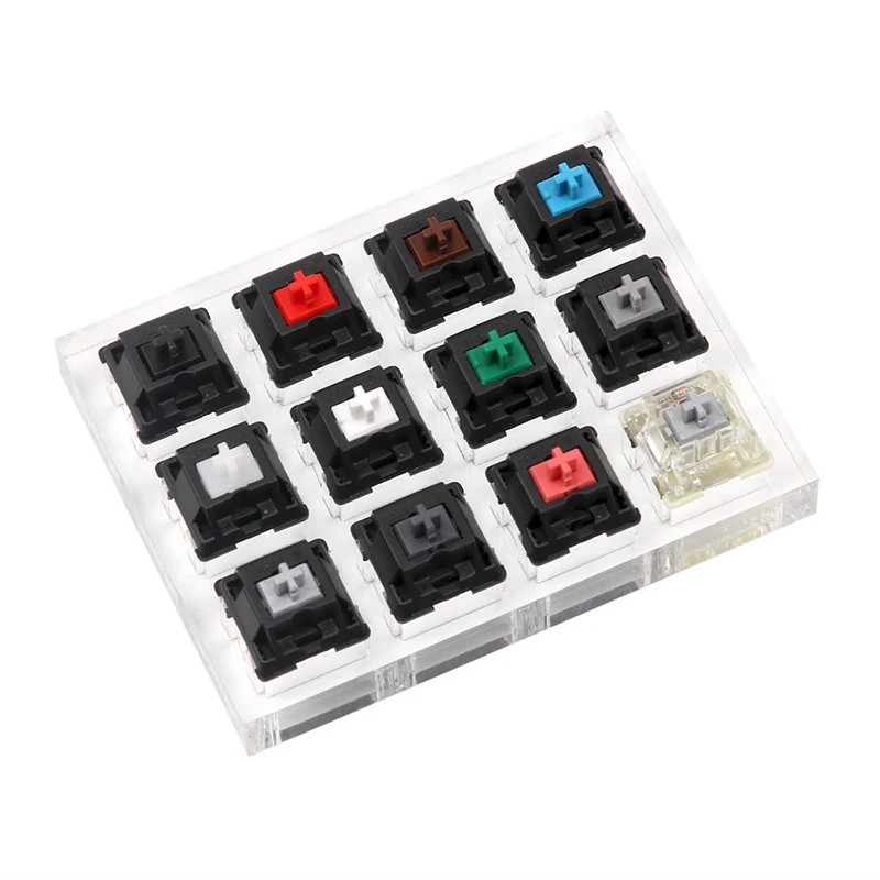 12-key CHERRY Green Black Red Brown Blue White Gray Silver Milk Shaft Switch Shaft Test Tool Switch Test Shaft，YT12