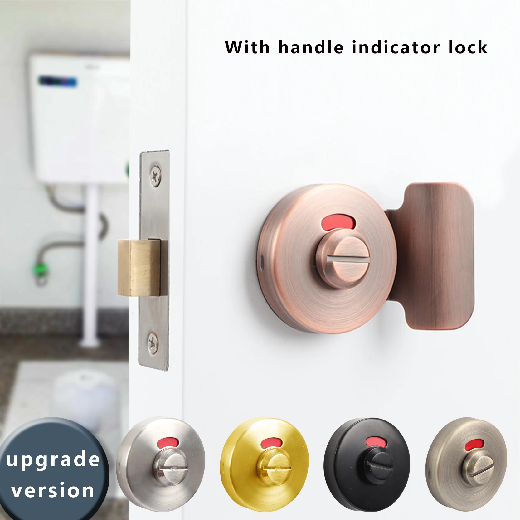 TOP KNORR Door Lock Door Handle 304 Stainless Steel Public Bathroom Light Indicator Lock Display Lock Furniture Fittings