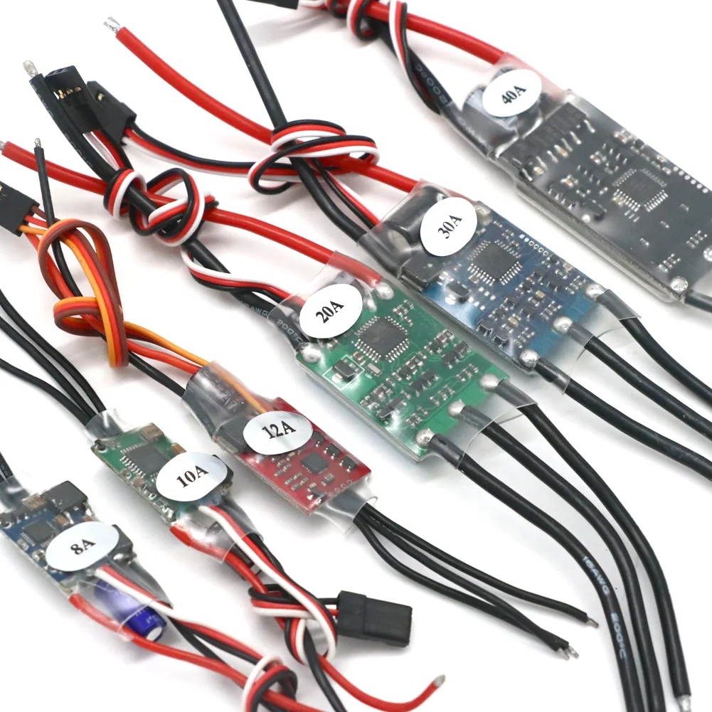 2-3S RC ESC 6A 8A 10A 12A 15A 20A 30A 40A Bürstenloser Elektronischer Geschwindigkeitsregler Mit 5V UBEC Für RC Flugzeug Multicopter Drohne – Detail 5