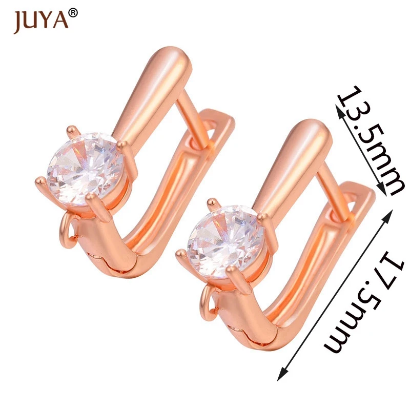 Juya 2pcs DIY Earrings Findings Earwires Hook Clasps Earring fixtures for Women Jewellery Making Supplies Material Accessories