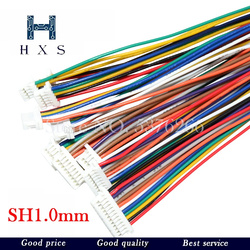 10Sets SH1.0 JST1.25 ZH1.5 PH2.0 XH2.54 Connector Female+Male 2/3/4/5/6/7/8/9/10P Plug With Cable 10/20/30cm