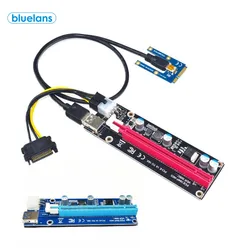 Notebook External Graphics Card Mini PCI-E to PCI-E x16 Riser Card External Graphics Card + 60 Laptop USB Cable Riser Card