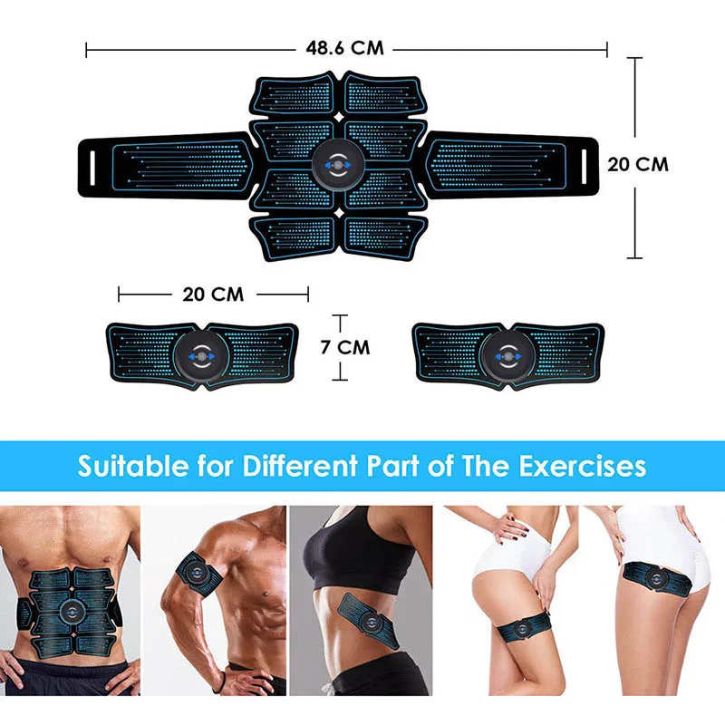 Electrostimulation Muscle Stimulator EMS Abdominal Vibrating Belt ABS Muscular Hip Trainer Massage Home Gym Fitness Equipment