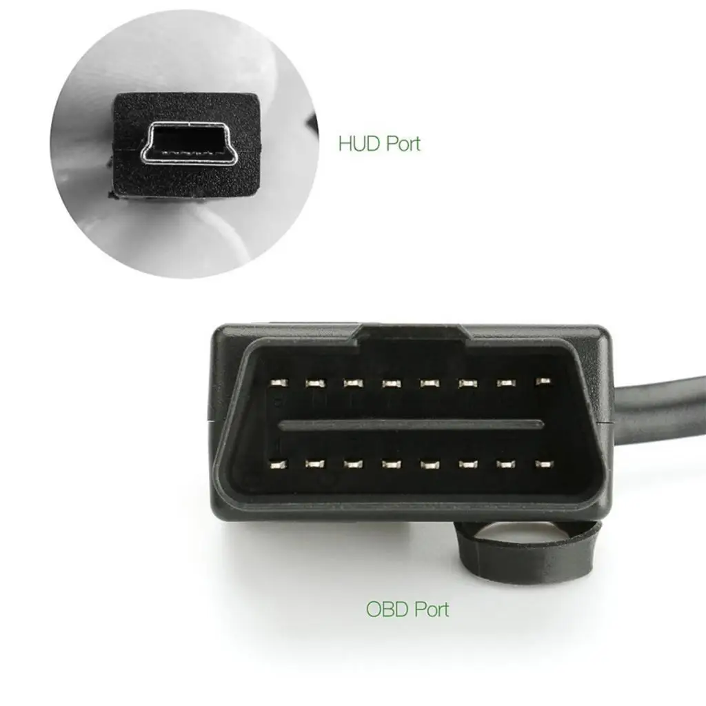 OBD II 16Pin to Mini USB Diagnostic Connect Cable for HUD Head up Display