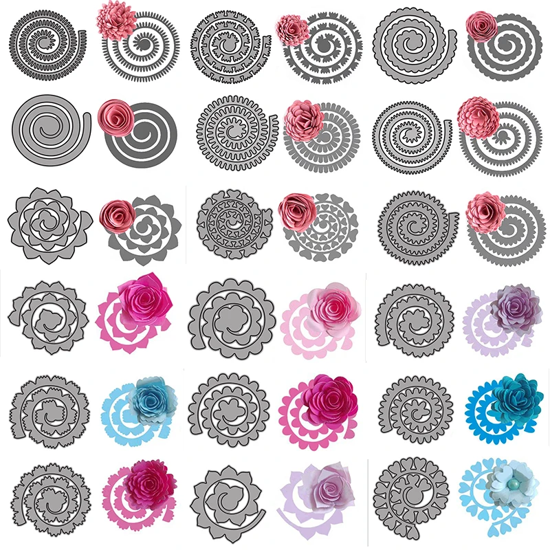 3D Flower Metal Cutting Die Stencils Cut Die for Diy Scrapbooking Album Decorative Crafts Embossing Paper Cards Making 2021 New