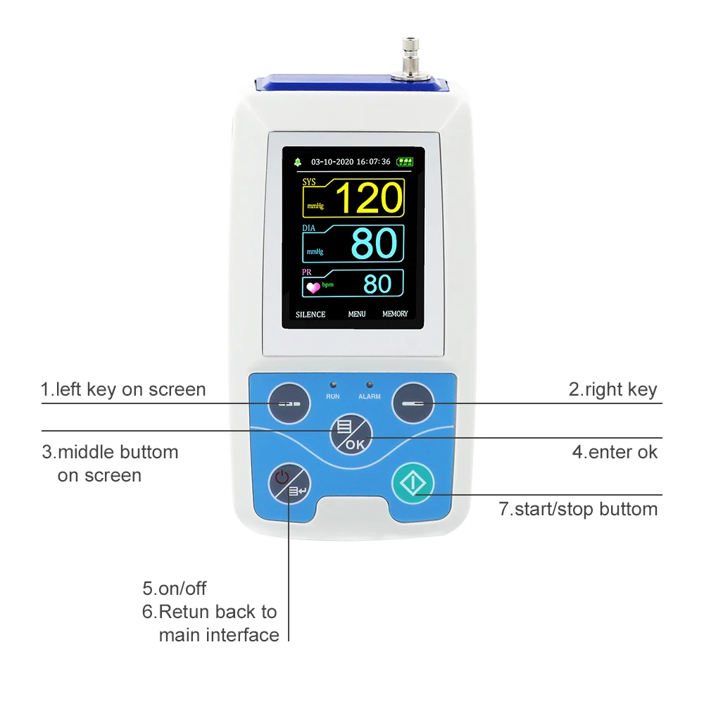 CONTECMED ABPM50 24 Hours Ambulatory Blood Pressure Monitor Holter ABPM Holter with Software(download online)