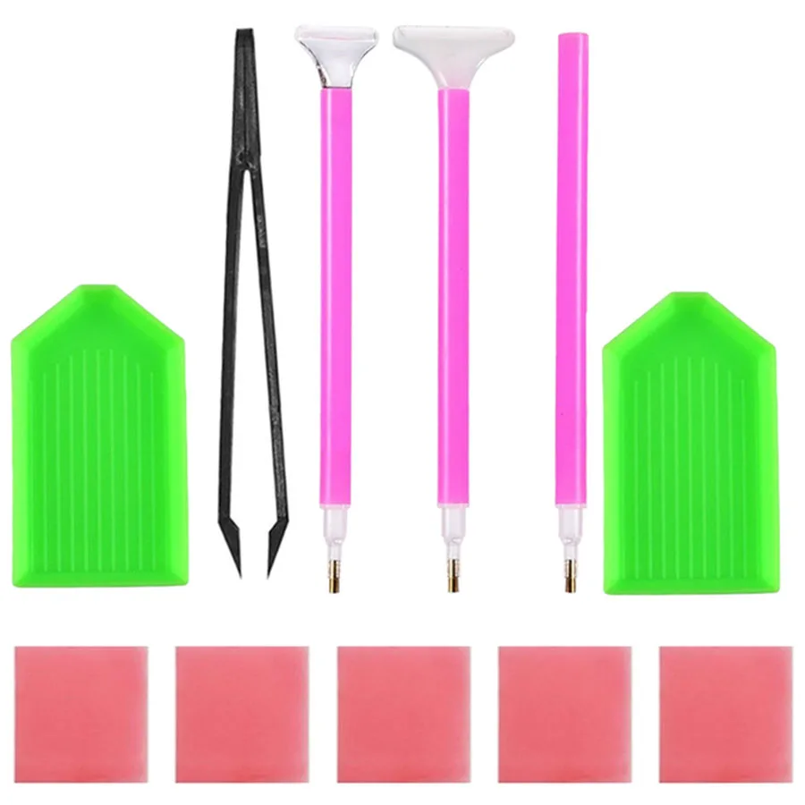 Diamond Embroidery Diamond Mosaic Tweezers / Pen / Glue / Plastic Tray Set DIY Diamond Painting Cross Stitch Sewing Accessories