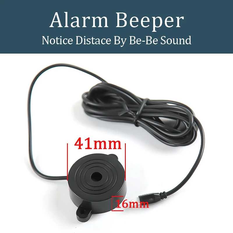 Hippcron 22mm Car Parking Sensor Kit Buzzer 4 Sensors Reverse Backup Radar Sound Alert Indicator Probe System 12V 8 Colors