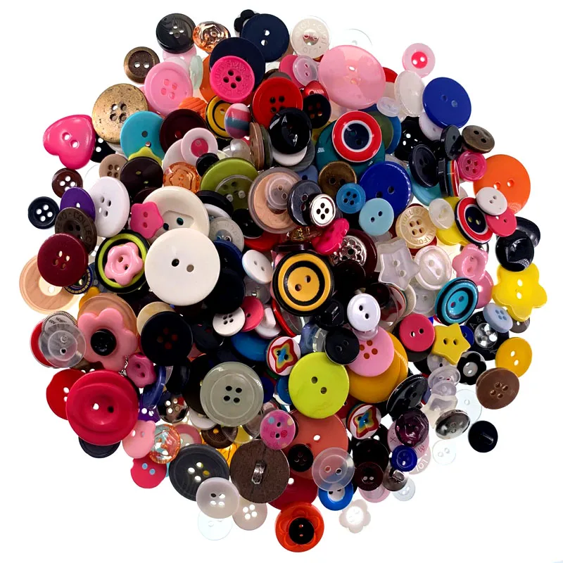 Mixed different size colours Lot 50g Of Assorted resin buttons for clothing sewing scrapbooking button