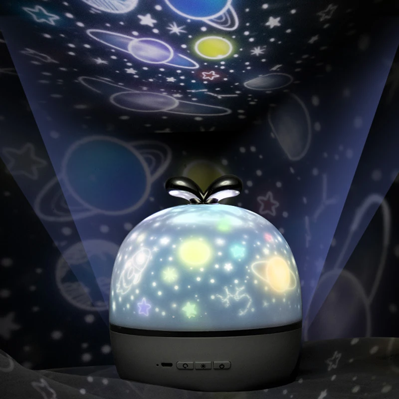 New Star Night Light Projector Constellation Night Lamp Bedroom Nightlight Kids Baby Children Room Light Bluetooth Speaker Music