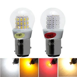 Led Interni Auto 12V BAY15D 1157 P21/5W S25 4W Clear Glass Lamp Car Brake Tail Bulb Auto Indicator Light Red Yellow White 12 V