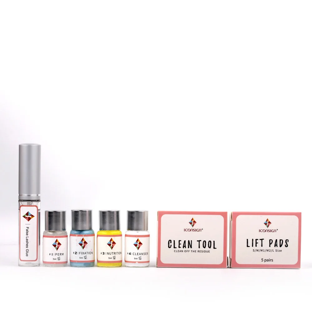 Kit professionale per sollevamento ciglia Perming Curling Crescita nutriente Kit permanente per ciglia Sollevamento ciglia con aste Cuscinetti per sollevamento colla Trucco