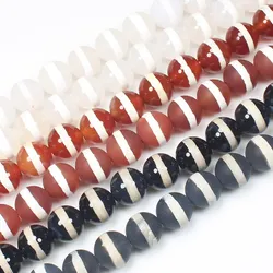 Smooth/Matte One Line  6-12mm Tibet Dzi Agate Round Beads ,DIY Jewelry Making ! We provide mixed wholesale for all items !