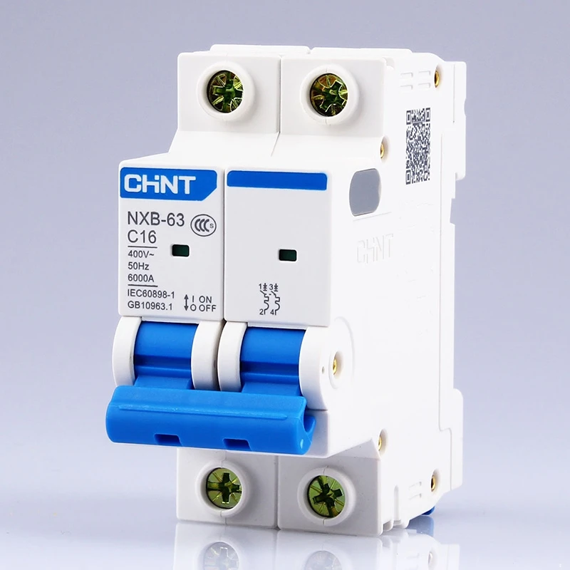 CHINT 2P  air switch AC 230/400V NXB-63 C 6 10 16 20 25 32 40 50 63A Load protector Short circuit trip  DZ47