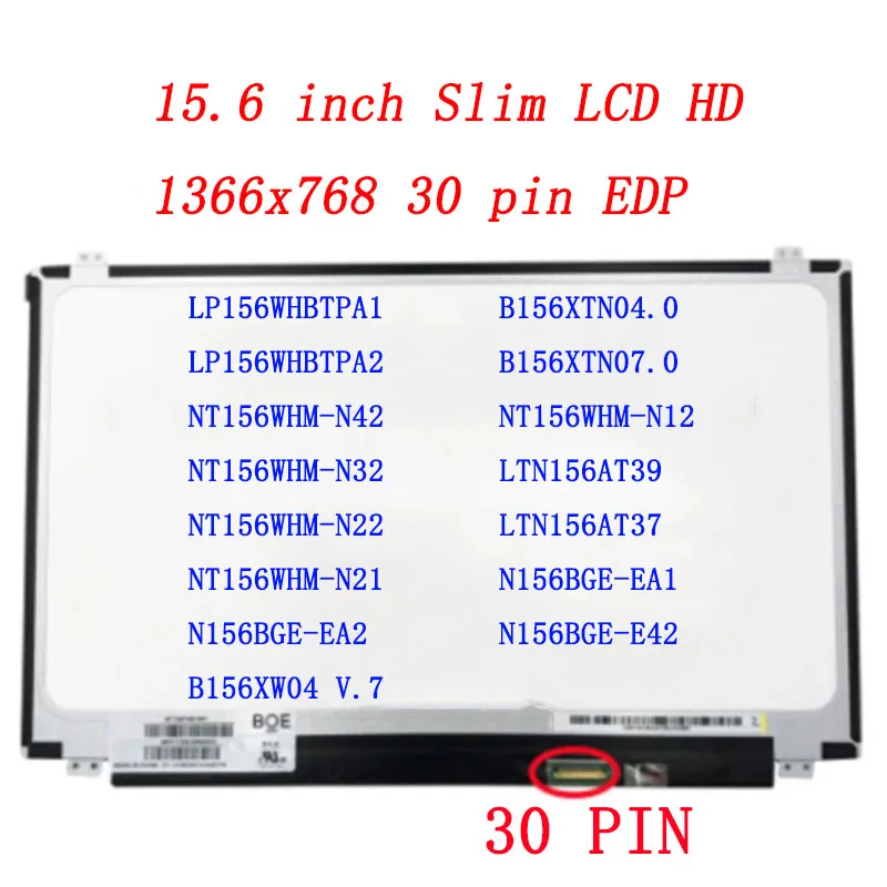 

15.6 Inch For Lenovo G50-30 G50-45 G50-70 G50-70M G50-80 30Pin Laptop Lcd Screen N156BGE-E42 N156BGA-EA2 LTN156AT37 NT156WHM N42