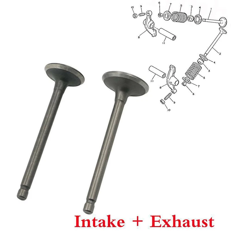 2X Engine Intake Valve exhaust valve For Yamaha YFM80 Badger 80 Raptor 80 Moto-4 100 Grizzly 80