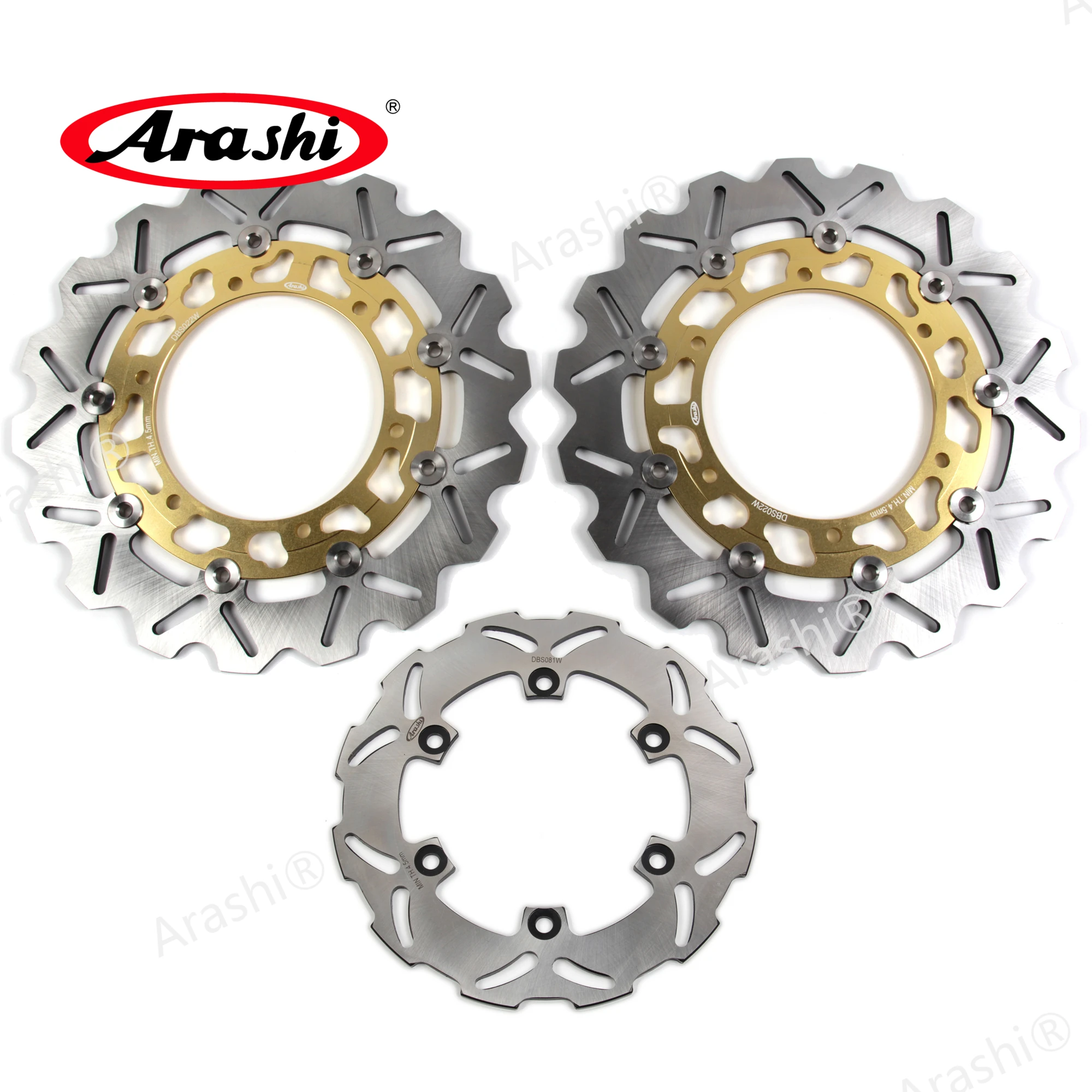 ARASHI YZF-R1 / YZF-R6 CNC Front Rear Brake Rotor Brake Disc For YAMAHA YZF R1 1000 2002 2003 / YZF R6 600 1999 2000 2001 2002