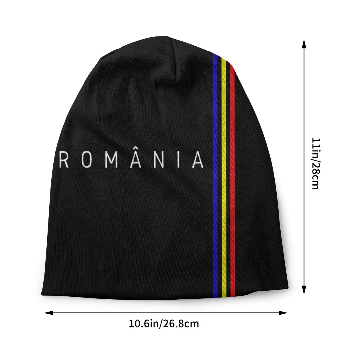 Romania Flag Romanian Cap Ski Skullies Beanies Hats Male Adult Spring Dual-use Bonnet Knitted Hat