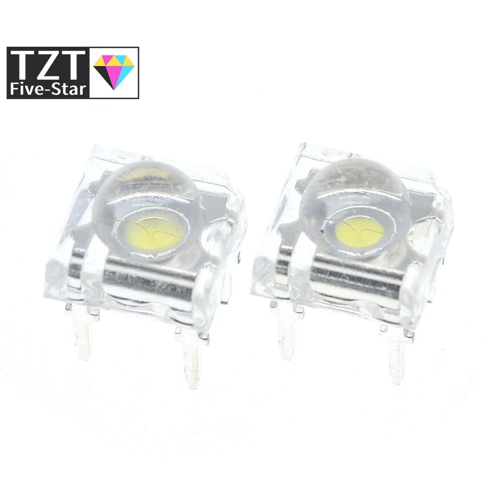 10 Stück 5mm F5 Piranha LED Weiß Rot Grün Bernstein Klar 5mm LED-Diode Leuchtdioden 4-Pin Piranha LED Dioden Helligkeit – Detail 5