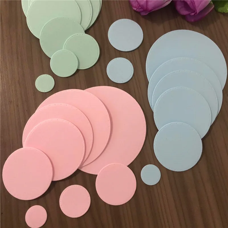 8pcs Circles Metal stencil mold Cutting Dies decoration scrapbook die cuts Album Paper Craft Embossing DIY Card Crafts