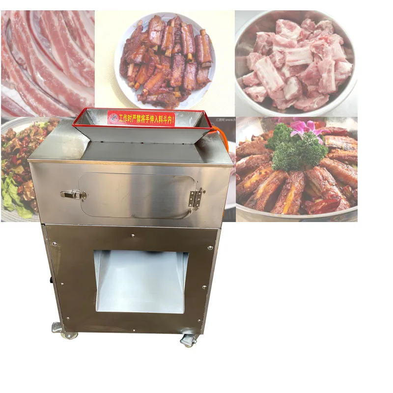 PorkRibs Cube Cutting MachineBeef Block Dicing MachineLamb Ieg Meat With BonesCutting MachineFor Slaughterhouse