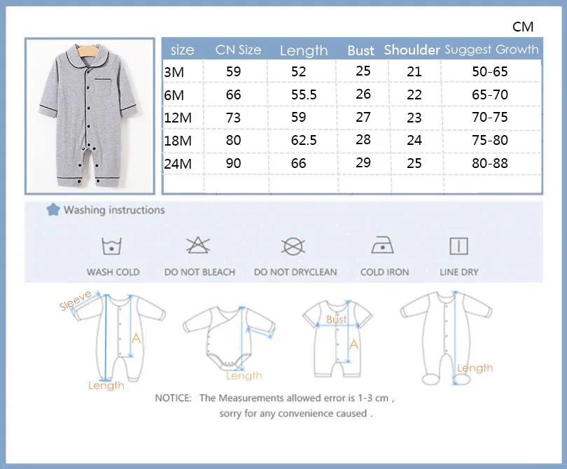 Mono para recién nacido de 0 a 24 meses, ropa para bebé, disfraz para niño pequeño, ropa de casa larga sólida, pijama de algodón puro, venta al por