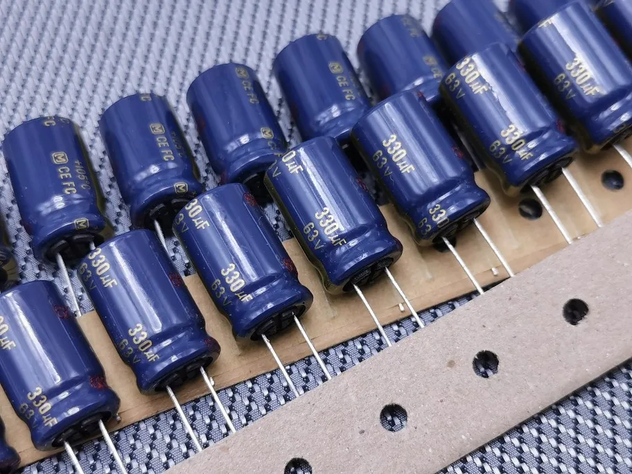 مكثف ماتسونيتا fc 330vf x 63x 20, 10, مقاومة داخلية فائقة, ce fc low, 63v, لون ذهبي #1