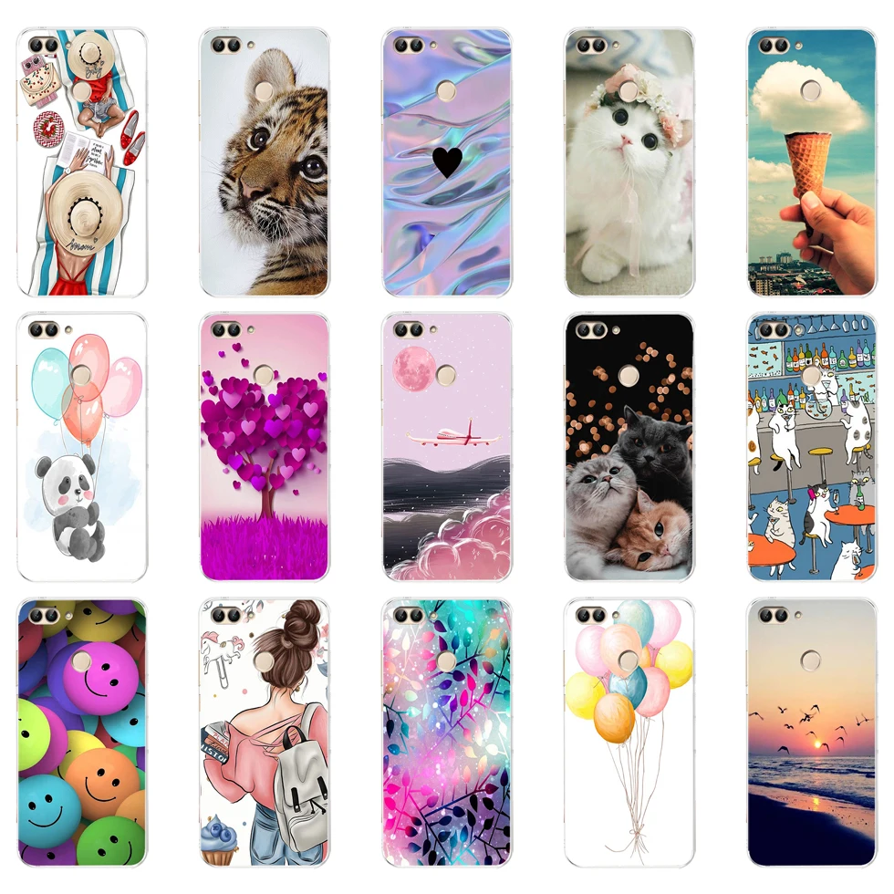 Huawei P Smart Case TPU Soft Silicone Transparent Back Cover Phone Case Huawei P Smart  2018 2019 Cover FIG-LX1 Enjoy 7S Case 5