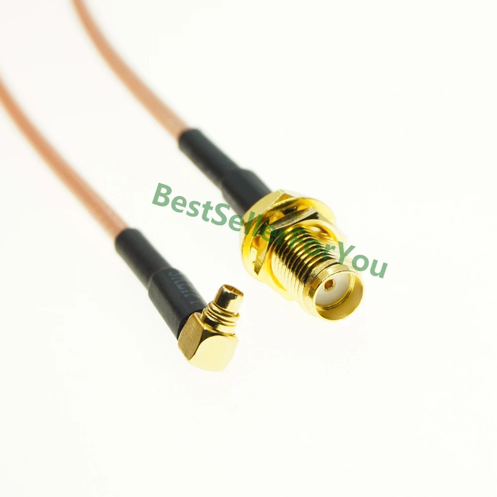 

SMA Female nut bulkhead To MMCX Male Right Angle RA PLUG RG316 Pigtail Cable RF Coaxial Cable