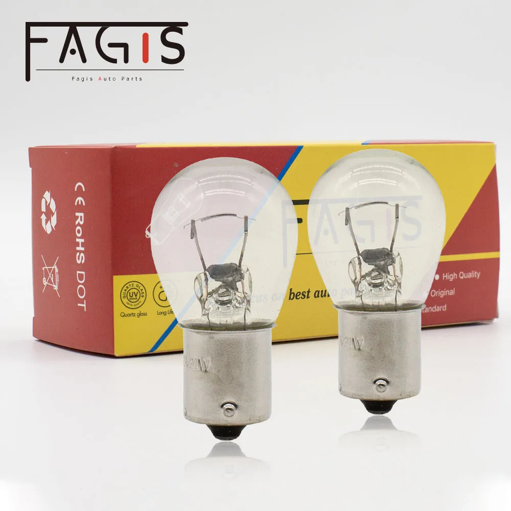 Fagis 10pcs Car Light S25 1156 1157 P21W P21/5W BA15S BAY15D BA15D BAU15S 12V Car Lamp Turn Singal Light Reverse Lamp Stop Bulbs