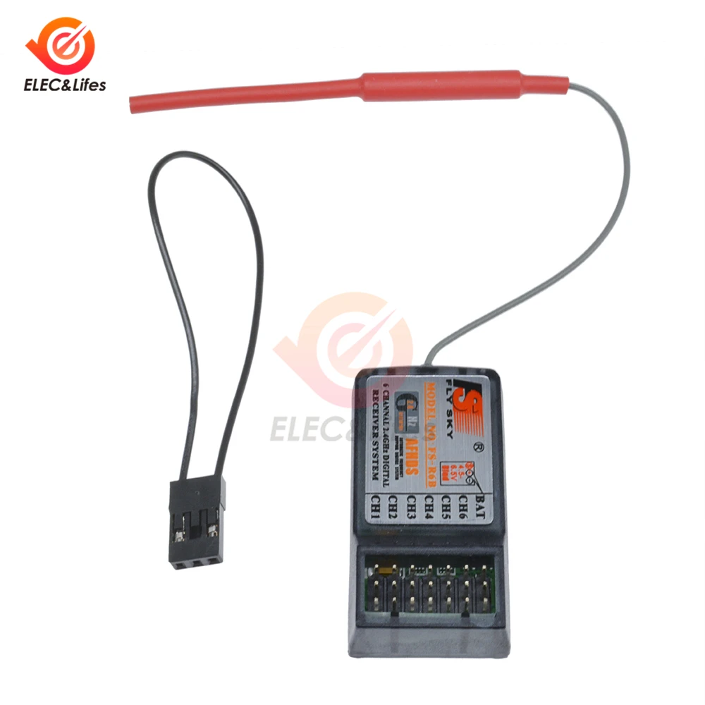 FLYSKY FS-R6B 2.4G 6CH AFHDS استقبال ل FLYSKY FS-i6 FS-i10 FS-T6 FS-CT6B TH9X RC طائرة FPV سباق Drone الارسال #5