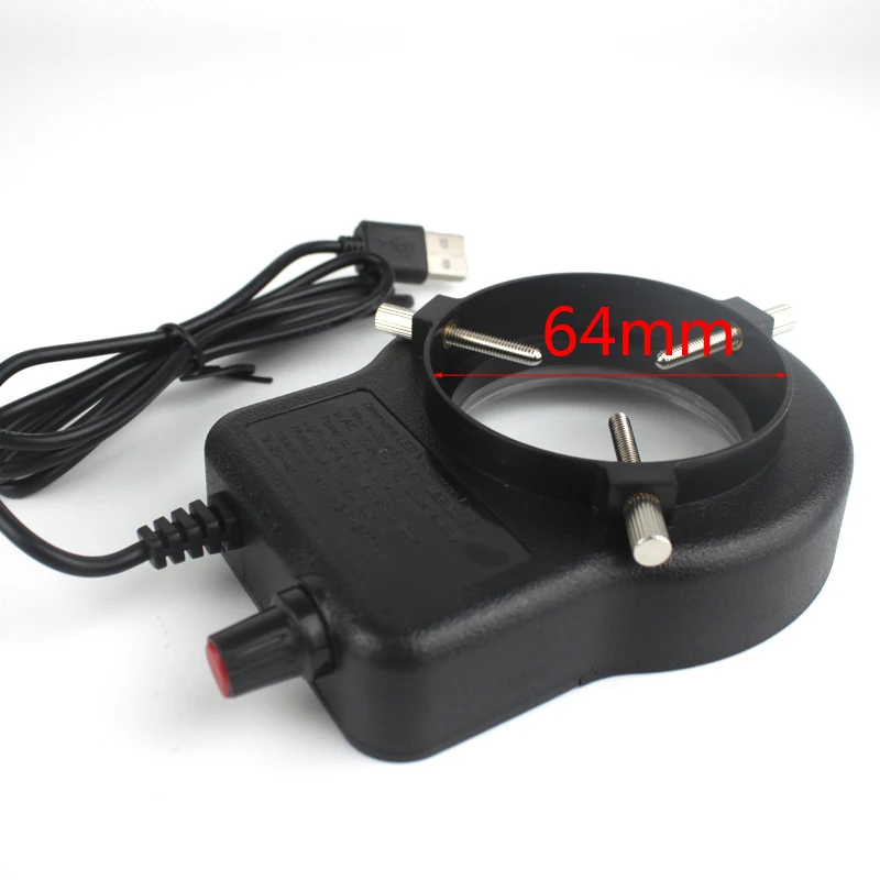 110-220 فولت 48 قطعة LED USB الناتج قابل للتعديل مصباح مصمم على شكل حلقة المنور مصباح لصناعة مجهر ستيريو كاميرا صناعية المكبر