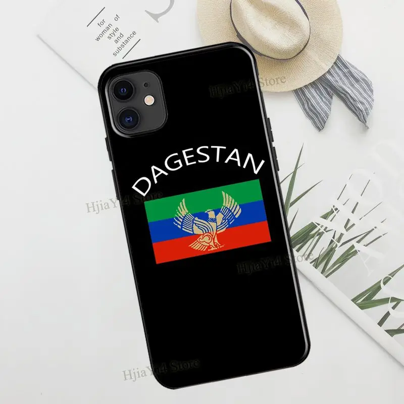 Dagestan Flag Coat Of Arms Case For iPhone 11 14 13 Pro Max SE 2020 6S 8 7 Plus X XR XS Max 12 Pro Max mini Phone Cover