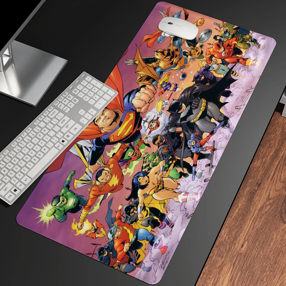 XXL Anime Beautiful Pattern Large Gaming Desk Pad Lovely Mouse Pad HD Print Computer Gamer Locking Edge Mouse Mats Hero Alliance