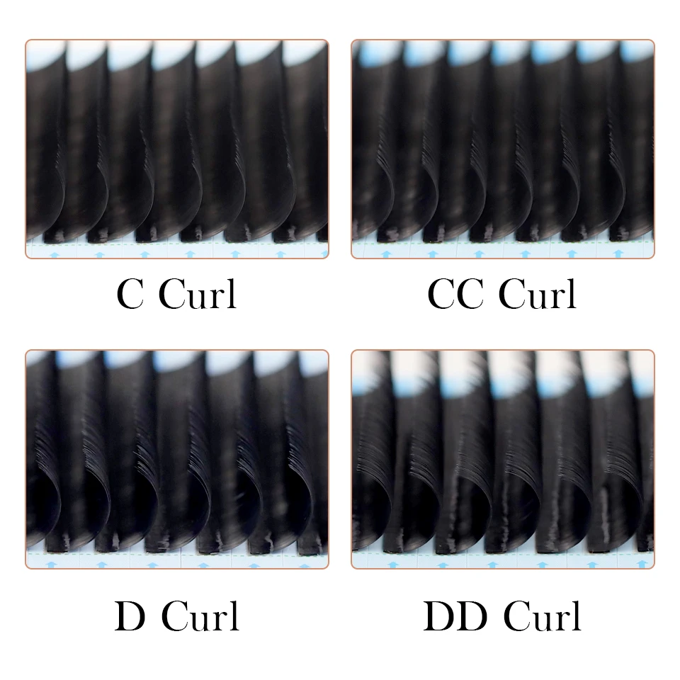 AGUUD 10 cases/lot Eyelash Extension Matte Black Russian Volume Eyelashes for Extension False Mink Classical Individual Lashes