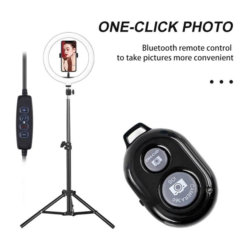 Ring Light 10in 13 in with Tripod Stand & Phone Holder Selfie Ring Light 26cm Fill Light 33cm  Studio Lighting Kit for TikTok