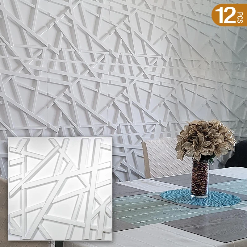 12PCS 50x50cm Marble 3D wall panel Stone pattern wall tiles 3D wall stickers living room wallpaper Waterproof Bathroom Kitchen